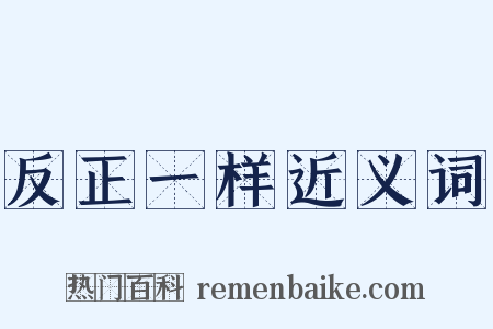 反正一样近义词是什么意思的图片